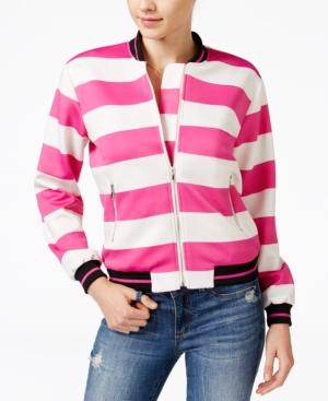 Xoxo Juniors' Striped Bomber Jacket