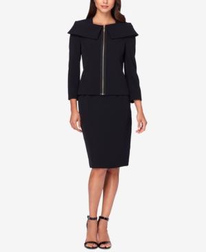 Tahari Asl Cape-shoulder Skirt Suit