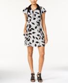 Kensie Stand-collar Printed T-shirt Dress