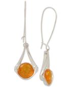 Robert Lee Morris Soho Silver-tone Yellow Stone Drop Earrings