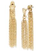 Thalia Sodi Gold-tone Chain Front-back Drop Earrings, Only At Macy's