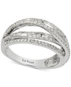 Le Vian Diamond Crisscross Ring (3/4 Ct. T.w.) In 14k White Gold
