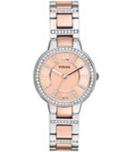Fossil Women's Virginia Two-tone Stainless Steel Bracelet Watch 30mm Es3405