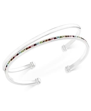 City By City Silver-tone Duo Bangle Bracelet