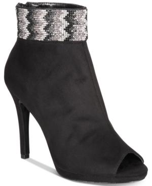 Caparros Julia Peep-toe Dress Booties Women's Shoes