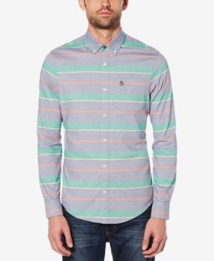 Original Penguin Men's Striped Slim-fit Stretch Shirt