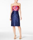 Jax Strapless Striped Bodice Dress
