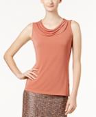 Nine West Draped Cowl-neck Shell