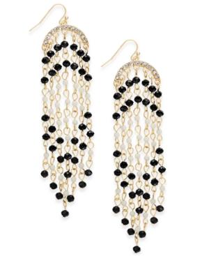 Inc International Concepts Gold-tone Multi-stone And Crystal Dangle Drop Earrings, Only At Macy's