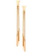 Guess Gold-tone Multi-chain Front And Back Earrings