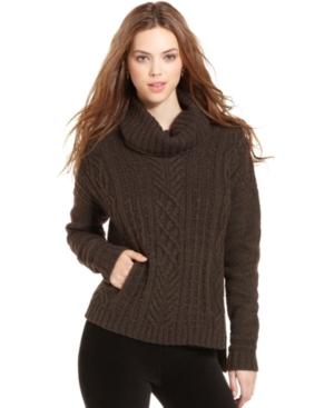 Rachel Rachel Roy Sweater, The Hemingway Long-sleeve Cowl-neck Cable-knit