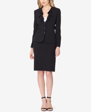 Tahari Asl Ruffled Skirt Suit