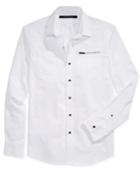 Sean John Men's Long-sleeve Zip-pocket Twill Shirt