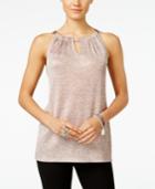 Inc International Concepts Metallic Halter Top, Only At Macy's