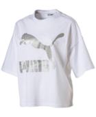 Puma Glam Cotton Relaxed Metallic-logo T-shirt, Macy's Exclusive Style