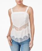Guess Sleeveless Lace-inset Top