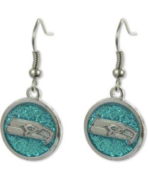 Aminco Seattle Seahawks Glitter Dangle Earrings