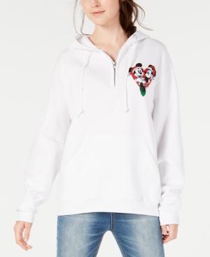 Love Tribe Juniors' Mickey & Minnie Christmas Sweatshirt