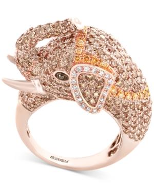 Effy Diamond Elephant Ring (3-1/2 Ct. T.w.) In 14k Rose Gold