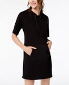 Material Girl Juniors' Short-sleeve Hoodie Dress, Created For Macy's