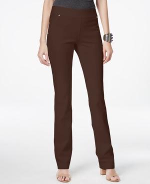 Inc International Concepts Curvy Pull-on Straight-leg Pants, Only At Macy's