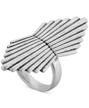 Lucky Brand Silver-tone Sunburst Statement Ring