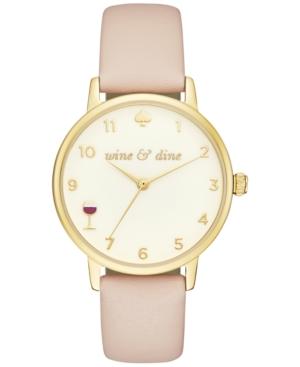 Kate Spade New York Women's Metro Vachetta Leather Strap Watch 34mm Ksw1245, First At Macy's