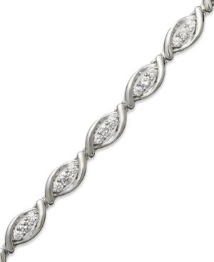 Diamond Twist Bracelet In 10k White Gold (2 Ct. T.w.)