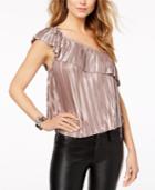 Guess Emerson Metallic One-shoulder Top