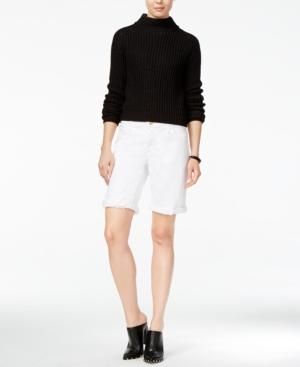 Joe's Finn Cuffed White Wash Denim Bermuda Shorts