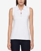 Tommy Hilfiger Sleeveless Zip-front Polo, Created For Macy's