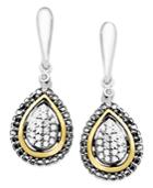 Diamond Teardrop Earrings In 14k Gold And Sterling Silver (1/8 Ct. T.w.)