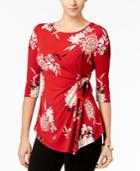Alfani Printed Side-tie Top, Created For Macy's