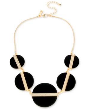 M. Haskell For Inc Gold-tone Jet Circle Statement Necklace, Only At Macy's