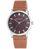 Vince Camuto Women's Womens Tan Leather Strap Watch 42mm Vc-1079bysv