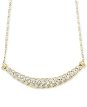 Wrapped In Love Diamond Channel-set Collar Necklace (1/2 Ct. T.w.) In 10k Gold, Only At Macy's