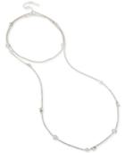 Kenneth Cole New York Silver-tone Crystal & Knot Station Necklace, 45 + 3 Extender