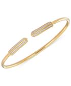 Wrapped Diamond Bar Flexy Bangle Bracelet (1/6 Ct. T.w.) In 14k Gold-plated Sterling Silver, Created For Macy's