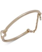 Dkny Gold-tone Chain-accent Bangle Bracelet, Created For Macy's