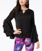 Thalia Sodi Tiered-sleeve Keyhole Top, Created For Macy's
