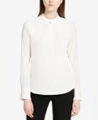 Calvin Klein Pleated-trim Top