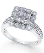 Diamond Quad Engagment Ring (2 Ct. T.w.) In 14k White Gold