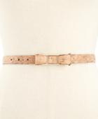Kate Spade New York Cork-print Bow Buckle Skinny Belt