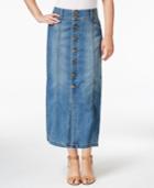 Style & Co Button-front Denim Skirt, Only At Macy's