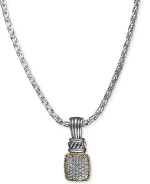 Balissima By Effy Diamond Diamond Rectangle Pendant (1/3 Ct. T.w.) In 18k Gold And Sterling Silver