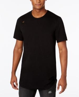 Jaywalker Men's Destroyed Elongated-hem T-shirt, Only At Macy's