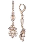 Givenchy Gold-tone Colored Crystal & Imitation Pearl Drop Earrings