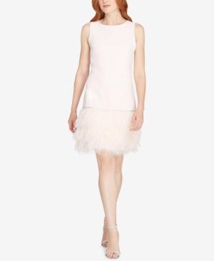 Tahari Asl Feather & Rhinestone-trim Dress