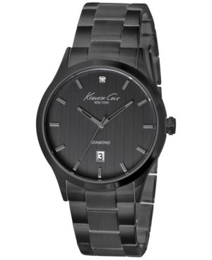 Kenneth Cole New York Men's Diamond Accent Gunmetal Ion-plated Stainless Steel Bracelet Watch 42mm 10021097 - A Macy's Exclusive