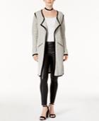 Bar Iii Contrast-trim Duster Cardigan, Created For Macy's